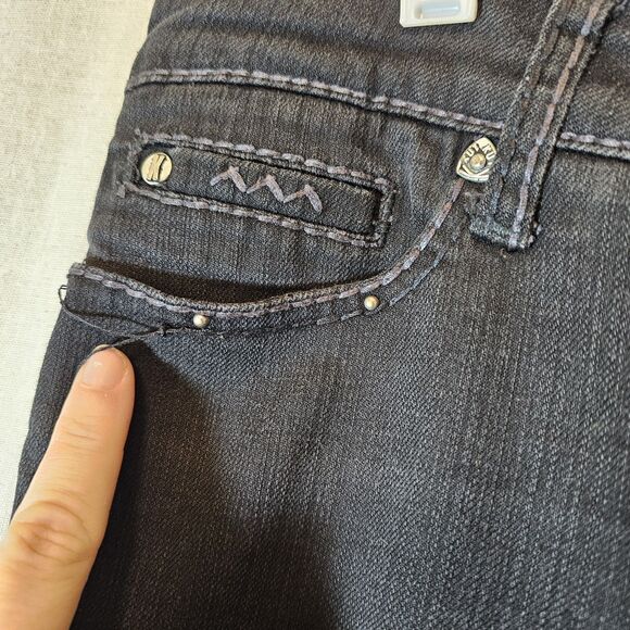 Kut From The Kloth Womens Jeans Size 10 Faded Black Bootcut Flare Embellished - Picture 8 of 9